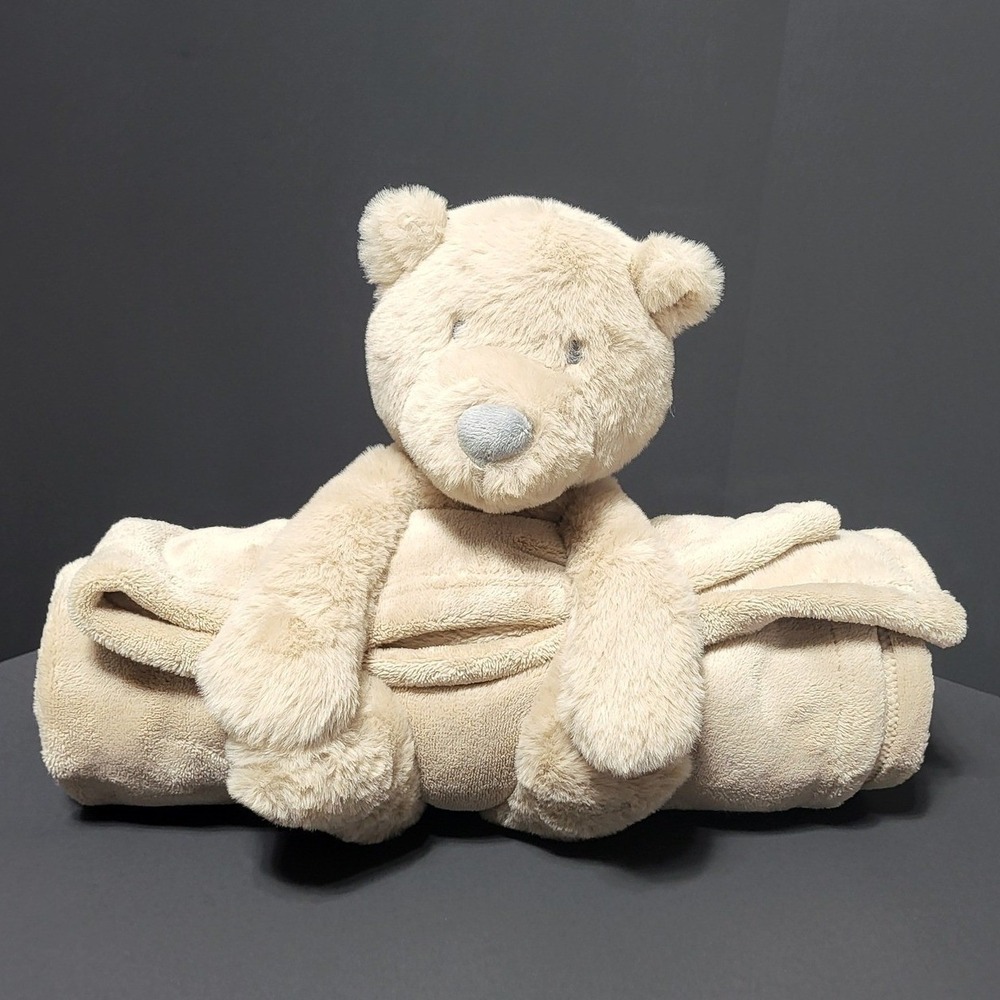 Cloud Island Baby Bear Plush Security Blanket Comfort‎ Toy Tan